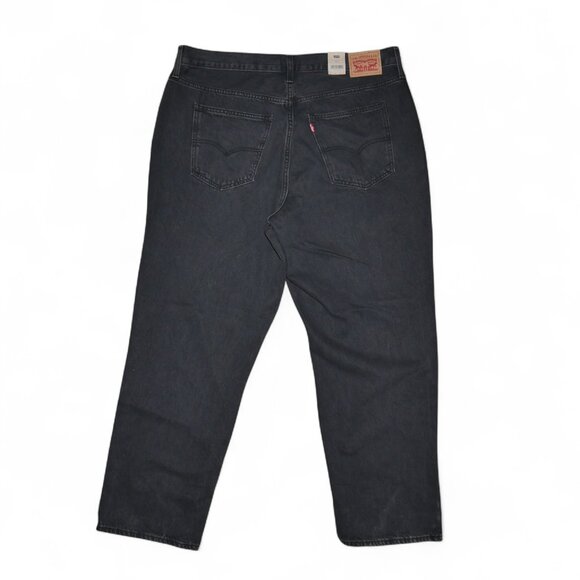 Levi's 94 Baggy Jeans Womens Plus Size 16W Black Stonewash Mid Rise Straight Leg - Picture 4 of 12